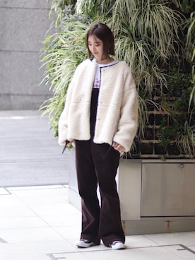「JOINT WORKS（ジョイントワークス）のアイテム（ジャケット/アウター）」を使った、Kanakoさん（レディース・163cm）の秋コーディネート