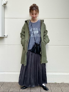 「INHERIT（インヘリット）のアイテム」を使った、Kanakoさん（レディース・163cm）の春コーディネート