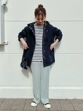 「Simplicite（サンプリシテ）のアイテム（ブルゾン）」を使った、Kanakoさん（レディース・163cm）の春コーディネート