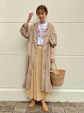 「Simplicite（サンプリシテ）のアイテム（その他アウター）」を使った、Kanakoさん（レディース・163cm）の春コーディネート