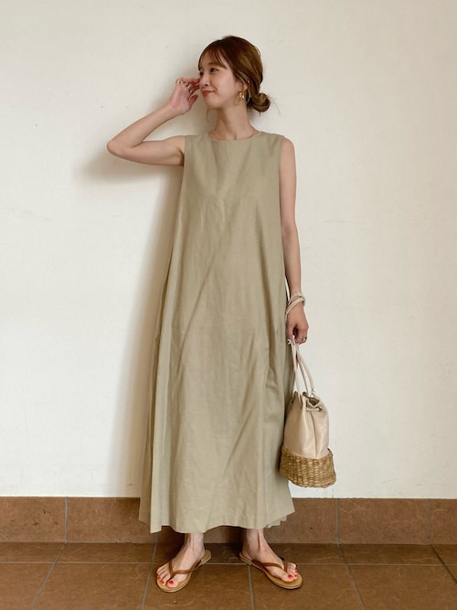 【Massimo dutti】リネン製ノースリーブワンピース 楽天市場】[ リネン 麻 ワンピ レディース 50 代 夏