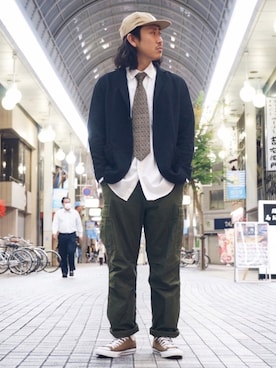 「Right-on（ライトオン）のアイテム（ジャケット/アウター）」を使った、マッスルさん（メンズ・169cm）の秋コーディネート