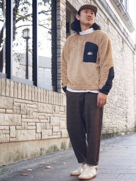 「EDWIN（エドウィン）のアイテム（チノパンツ）」を使った、マッスルさん（メンズ・169cm）の秋コーディネート