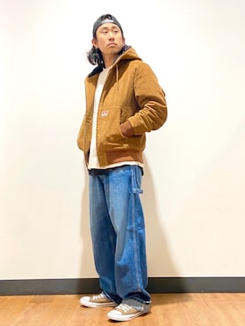 「BEN DAVIS（ベンデイビス）のアイテム（ブルゾン）」を使った、マッスルさん（メンズ・169cm）の冬コーディネート