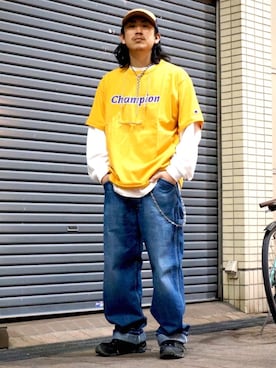 「BACK NUMBER（バックナンバー）のアイテム（キャップ）」を使った、マッスルさん（メンズ・169cm）の春コーディネート