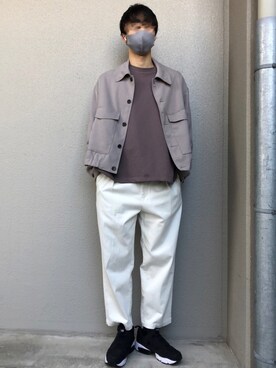 「ペールトーン」｜「アイテム（ブルゾン）」を使った、これしきさん（メンズ・177cm）の春コーディネート
