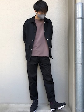 「STUDIOUS（ステュディオス）のアイテム（ブルゾン）」を使った、これしきさん（メンズ・177cm）の春コーディネート