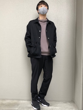 「STUDIOUS（ステュディオス）のアイテム（ブルゾン）」を使った、これしきさん（メンズ・177cm）の春コーディネート