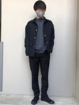 「STUDIOUS（ステュディオス）のアイテム（ブルゾン）」を使った、これしきさん（メンズ・177cm）の春コーディネート