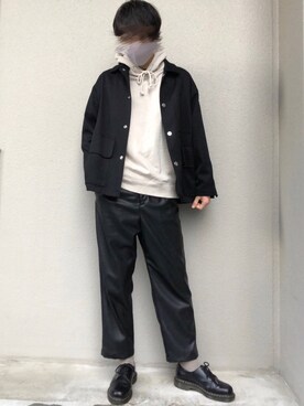 「STUDIOUS（ステュディオス）のアイテム（ブルゾン）」を使った、これしきさん（メンズ・177cm）の春コーディネート