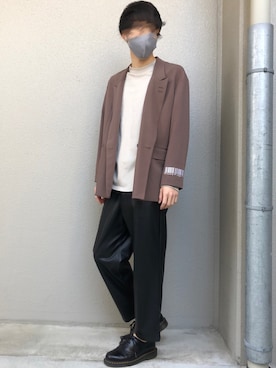 「SHAREEF（シャリーフ）のアイテム（ジャケット/アウター）」を使った、これしきさん（メンズ・177cm）の春コーディネート