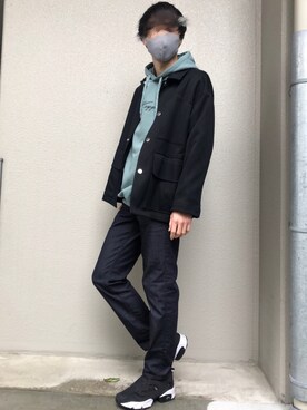 「STUDIOUS（ステュディオス）のアイテム（ブルゾン）」を使った、これしきさん（メンズ・177cm）の春コーディネート