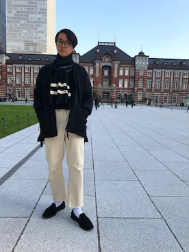 「ラコステ」｜「アイテム（その他アウター）」を使った、koudainstaさん（メンズ・167cm）の秋コーディネート
