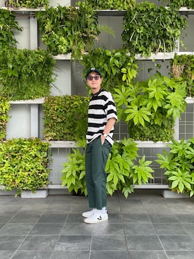 「NEW ERA（ニューエラ）のWEGO/【WEB限定】NEWERA 9TWENTY（キャップ、グリーン系）」を使った、koudainstaさん（メンズ・167cm）の春コーディネート