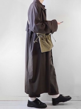 「秋のマイ旬スタイル」｜「アイテム（ステンカラーコート）」を使った、ゆうさん（メンズ・165cm）の秋コーディネート