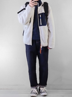 「シンプル」｜「アイテム（ブルゾン）」を使った、ゆうさん（メンズ・165cm）の秋コーディネート