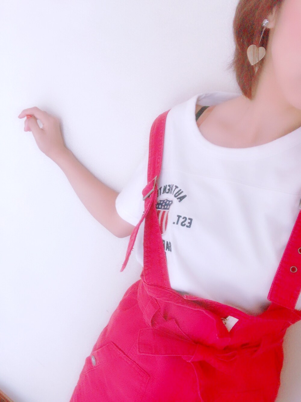 「#AVIREX、nicoron」｜「AVIREXのAVIREX/ アヴィレックス/ CHINO JUMPER DRESS/ チノ ジャンパー ドレス/ ジャンプスカート（スカート、レッド系）」を使った、makotoさん（レディース・157cm）の夏コーディネートの1枚目の写真