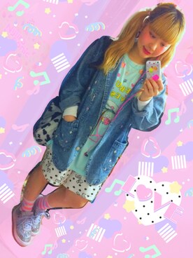 「ファンシー」｜「アイテム（ジャケット/アウター）」を使った、♡URARA♡さん（レディース・160cm）の春コーディネート