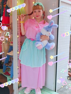 「エプロン」｜♡URARA♡さん（レディース・160cm・20代）の夏コーディネート