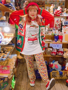 「アグリーセーター」｜♡URARA♡さん（レディース・160cm）の冬コーディネート