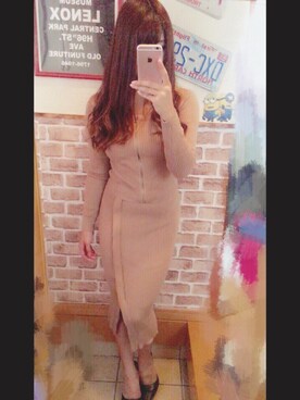 「EGOIST（エゴイスト）のアイテム（スカート）」を使った、momoさん（レディース・155cm）の秋コーディネート
