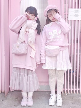 「Swankiss（スワンキス）のアイテム（ハンチング/ベレー帽）」を使った、菜々子さん（レディース・158cm）の秋コーディネート