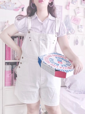 「アメリカン」｜「アイテム（オールインワン・サロペット）」を使った、菜々子さん（レディース・158cm）の秋コーディネート