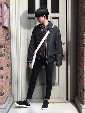 「アイテム（アクセサリー、レッド系）」を使った、しゅんさん（メンズ・170cm）の春コーディネート