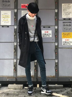 「NIKE（ナイキ）のアイテム（シューズ、グレー系）」を使った、しゅんさん（メンズ・170cm）の春コーディネート