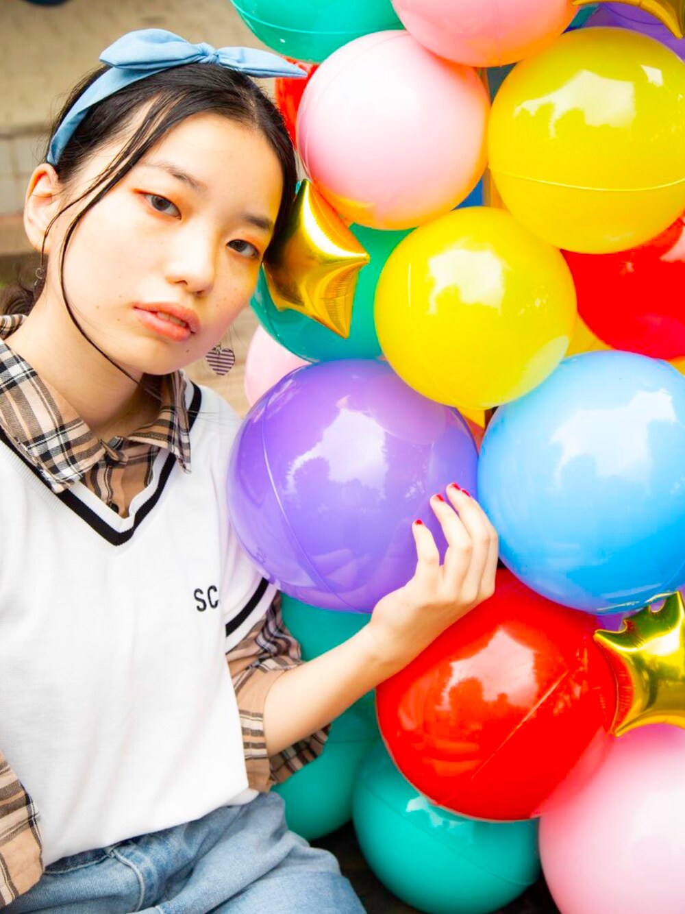 「プチプラコーデ、休日スタイル、高校生、低身長女子、おしゃれさんと繋がりたい」｜「suzutanのアイテム（ポロシャツ、ホワイト系）」を使った、究万(くま)📷さん（レディース・151cm）の秋コーディネートの1枚目の写真