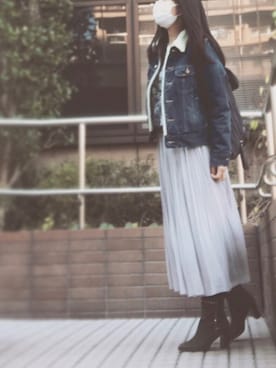 「Marc by Marc Jacobs（マークバイマークジェイコブス）のアイテム（スウェット）」を使った、yu-nyun☺︎さん（レディース・155cm）の冬コーディネート
