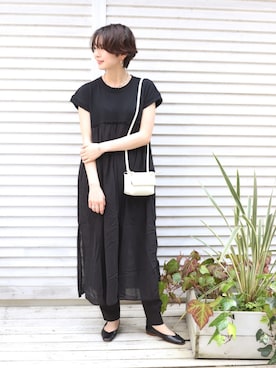 「RED CHOP WORKS（レッドチョップワークス）のアイテム（ワンピース/ドレス）」を使った、CANALJEAN   ZOZOSHOPさん（レディース・163cm）の春コーディネート