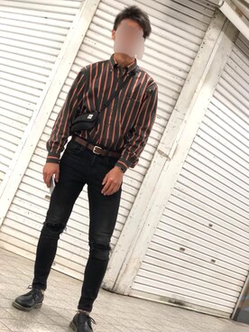 「Daniel Wellington（ダニエルウェリントン）の販売終了クラシックペティット アッシュフィールド32mm（アナログ腕時計）」を使った、ゆたろさん（メンズ・174cm）の春コーディネート