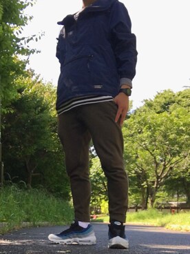 「ニコアンド」｜「アイテム（マウンテンパーカー）」を使った、ぽんさん（メンズ・163cm）の春コーディネート