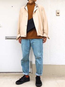 「Yves Saint Laurent（イヴサンローラン）のアイテム（ブルゾン）」を使った、ぽんさん（メンズ・163cm）の秋コーディネート
