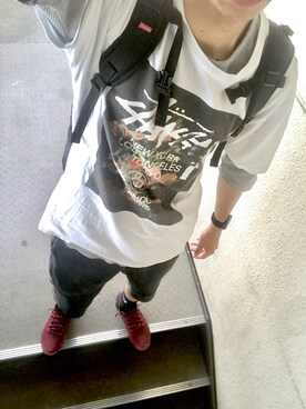 「NIKE SPORTSWEAR（ナイキスポーツウェアー）のアイテム（その他パンツ）」を使った、S.Hirokiさん（メンズ・178cm）の夏コーディネート