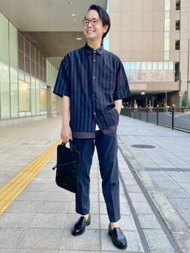 「☆柄シャツ」｜ua80491krさん（メンズ・178cm）の夏コーディネート