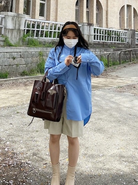 「カメラ女子」｜「アイテム（ブーツ）」を使った、sachiさん（レディース・150cm）の春コーディネート