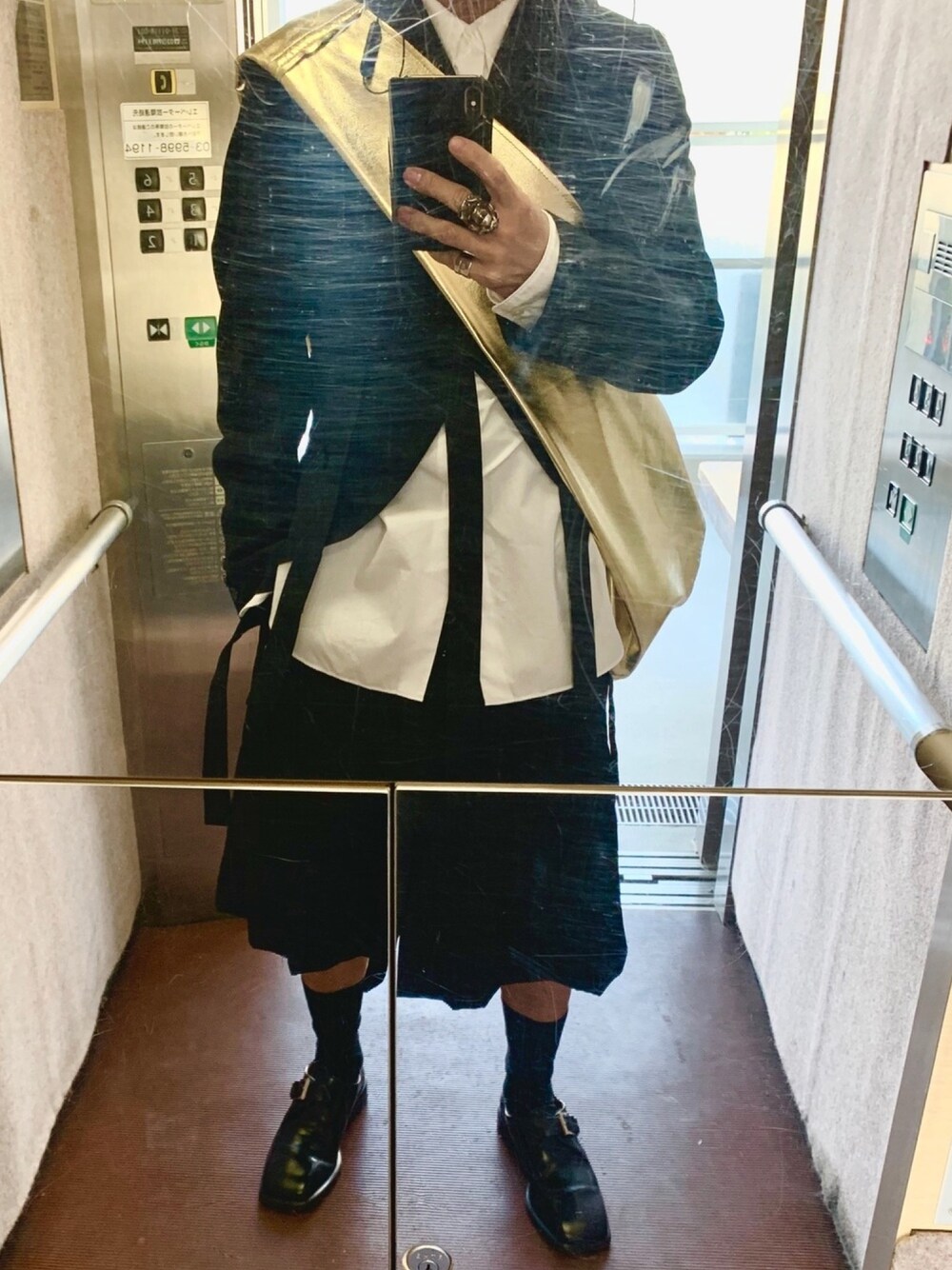 COMME des GARÇONS tricot ブラックショルダーバッグ バッグ-コムデギャルソン | コムデギャルソン リンカン-comme