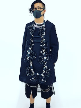 「コムデギャルソンオムプリュス」｜「アイテム（アクセサリー）」を使った、やまんさん（メンズ・167cm）の秋コーディネート