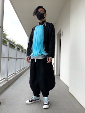 「コムデギャルソンオムプリュス」｜「アイテム（アクセサリー）」を使った、やまんさん（メンズ・167cm）の秋コーディネート