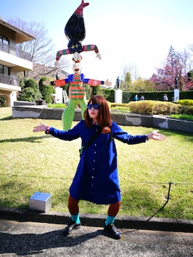 「アイテム（おもちゃ、ブラウン系）」を使った、ティムチョクさん（レディース・153cm）の春コーディネート