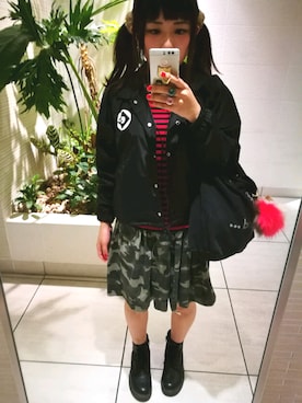 「ミニオンズ」｜「アイテム（その他アウター）」を使った、ティムチョクさん（レディース・153cm）の秋コーディネート