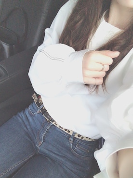 「ZARA（ザラ）のアイテム（シャツ/ブラウス、ホワイト系）」を使った、KsMさん（レディース・153cm）の秋コーディネート