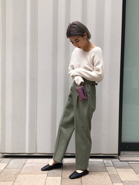 「アシメ」｜「アイテム（その他）」を使った、ｙｕｚｕｋｉさん（レディース・163cm）の冬コーディネート