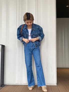 「SOMETHING（サムシング）のアイテム（ジャケット/アウター）」を使った、ｙｕｚｕｋｉさん（レディース・163cm）の春コーディネート