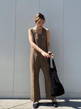 「CAPRICIEUX LE'MAGE（カプリシューレマージュ）のアイテム（つなぎ/オールインワン）」を使った、ｙｕｚｕｋｉさん（レディース・163cm）の春コーディネート