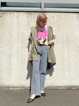 「春めきシューズ」｜「アイテム（ブルゾン）」を使った、ｙｕｚｕｋｉさん（レディース・163cm）の春コーディネート