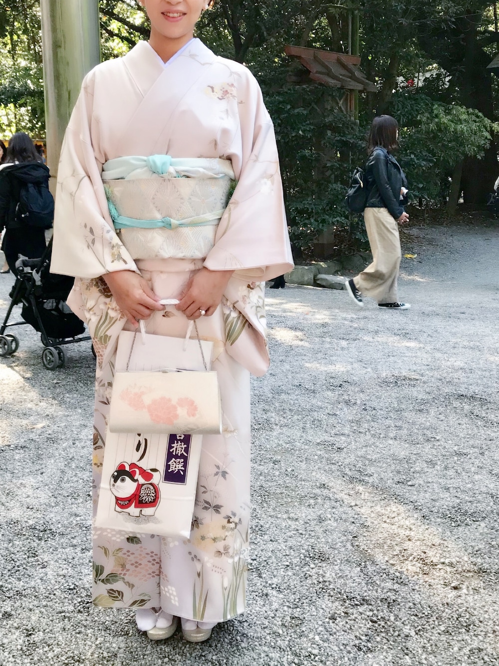 「お宮参り、訪問着」｜「着物のアイテム（浴衣、ピンク系）」を使った、shuntakyotaさん（キッズ・110cm）の春コーディネートの1枚目の写真
