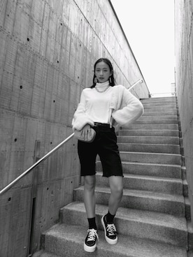 「LOVFEE（ラッフィ）のアイテム（ジャケット/アウター）」を使った、54noraさん（レディース・168cm）の冬コーディネート